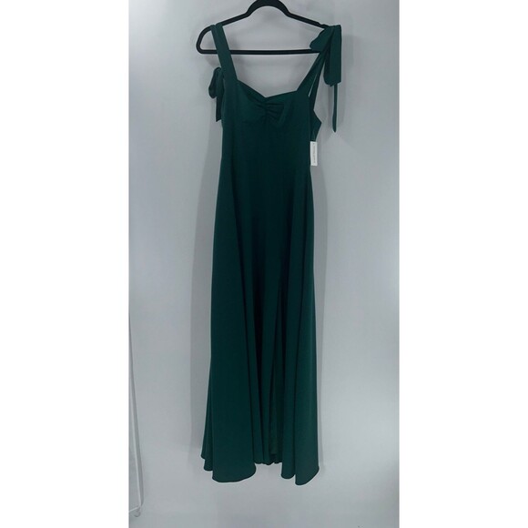 Women's Alexia Admor Arya Sweetheart Tie Strap Maxi Dress In Green Size 4 - Picture 5 of 12